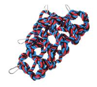 DIKACA Colorful Parrot Climbing Net Large Black Rope Pet Hammock for Birds Cage Hanging Play Gym Enhances Physical Mental Health