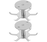 DIKACA Convenient Hooks 2pcs Under Cabinet Hooks Stainless Steel Six Claw Rotating Hangers for Kitchen Utensil Storage at Home