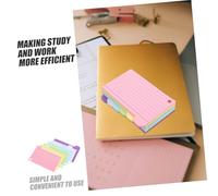 DIKACA Cream Colored Index Cards with Punchhole Ring Binder Lined Study Flash Cards for Nursing School College Stationery Essential with Dividers Student Revision and Office Note
