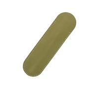 DIKACA Creative Olive Green Leather Pen Pouch Large Fountain Pen Case Single Pencil Bag Handmade Genuine Leather Sleeve for College Office Use