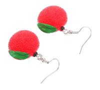 DIKACA Creative Resin Fruit Earrings for Women Fun Dangle Jewelry with Realistic Detailing Unique Fancy Piercing Accessory Playful and Fashionable Statement