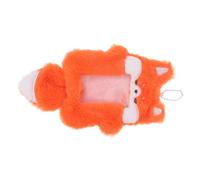 DIKACA Cute Plush Animal Card Holder Keychain Soft Design Practical Photo and Id Badge Protector Versatile Card Sleeve for Work Transit Student Cozy and Stylish Everyday Accessory