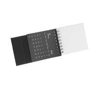 DIKACA Desk Calendar Black Standing Flip Monthly Desktop Planner for Home Office Classroom with Long-term Planning and Modern Minimalist Style