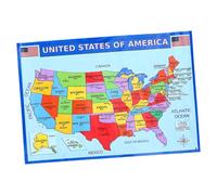DIKACA Detailed Map Poster for Classroom Wear Resistant Educational Geography Art Lightweight UV Vibrant Colors for Schools and Home Decor