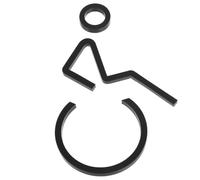 DIKACA Disabled Wheelchair Symbol Acrylic Sign for Toilet Door Deformation Restroom Sign for Disabled Access Easy to Install Bathroom Decal for Public Washrooms and Elevators