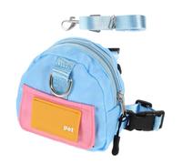 DIKACA Dog Self Carrier Backpack with Built Poop Bag Dispenser Lightweight Pet Saddle Bag for Small Dogs Outdoor Walking Hiking Camping S