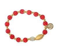 DIKACA Dragon Year Red Rope Bracelet Adjustable Zodiac Protection Wrist Chain Handmade Luck Charm for Women with Steamed Dumpling Design