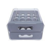 DIKACA Egg Storage Container for Refrigerator Plastic Sliding Drawer Organizer Reusable Fresh Egg Holder for Kitchen Fridge and Picnic
