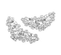 DIKACA Elegant Bridal Shoe Clips Rhinestone Pearl Detachable Buckles Lightweight Wedding Shoe Decorations for Women Party Ceremony Glamorous Charm Accessories