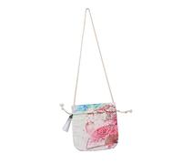 DIKACA Elegant Chinese Style Drawstring Storage Pouch Versatile Shoulder Bag with Tassel Capacity for Daily Essentials for Crossbody Handbag Backpack Use