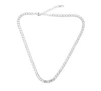 DIKACA Elegant Shiny Diamond Clavicle Necklace for Women Full Zircon Tennis Chain Brilliant Rhinestone Pendant for Anniversary Wedding and Special Occasions and Glittering Jewelry