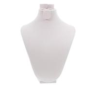 DIKACA Ergonomic Jewelry Holder Stand for Necklaces Luxurious Mannequin Bust Display Rack for Selling Stylish Pendant Showcase for Trade Shows and Retail Counters Beige Small