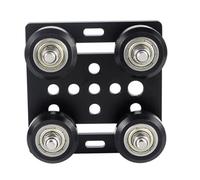 DIKACA European Aluminum Profile V Wheel Plate Pulley for Printer Accessories Metal V Style Slot Support Plate with Pulleys Compatible Series Extrusion Frames Sliding Smoothness