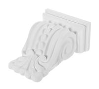DIKACA European Style Decorative Roman Corbel for Home, White Gypsum Imitation Carving, Vintage Wall Fireplace Pillar Bracket, Heavy Duty Architectural Support