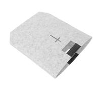 DIKACA Felt Bible Tote Bag Large Capacity Handbag for Shopping and Church Grey White Stylish Carry Bag with Comfortable Handles for Daily Use Gifts for Christians and Bible Readers