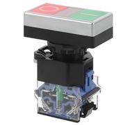 DIKACA Flat Push Button Light Switch Dual Function Normally Closed Open Mini Momentary Switch Industrial Manual Control Panel Flush Mount Rectangular Design for Wall and Retrofit Use