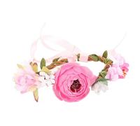 DIKACA Flower Dog Collar with Lovely Pink Wreath Design for Pets Decorative and Comfortable Kitten and Puppy Necklace Outdoor Pet Accessory for Parties and Daily Wear