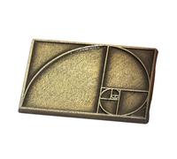 DIKACA Golden Ratio Spiral Brooch Pin Vintage Medieval Design Mathematical Beauty Badge for Teachers Coats Backpacks Accessories Class of Souvenir Gift