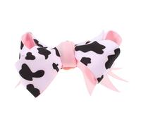 DIKACA Hair Accessories Not Easy to Fall with Secure Clips Cute Cow Print Hair Bow Clip Cloth Material Playful and Adorable for Girls and Women for Formal and Casual Events