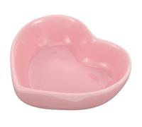 DIKACA Hamster Food Bowl Ceramic Heart-Shaped Small Pet Feeder for Guinea Pig, Gerbil, Hedgehog Compact Size for Space Saving