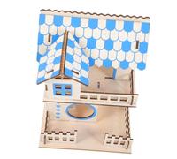 DIKACA Hamster House Double-layer Villa with Ladder Small Pet Climbing Rack Natural Log Design and Odor Dwarf Hamsters and Small Rodents