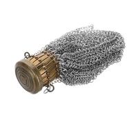 DIKACA Handmade British Coin Wallet Silver Small Metal Purse with Cast Iron Frame and Hanging Chain Multi-Functional Ladies Coin Holder Pouch for Vintage Style Accessories and Everyday