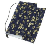 DIKACA Handmade Fabric Book Cover Protective Sleeve Adjustable Cloth Book Protector for Hardcover and Paperback Notebooks with Decorative Pattern for School Office Use