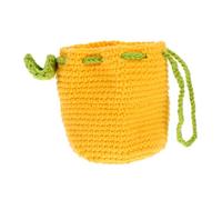 DIKACA Handmade Small Crochet Purse Cute Cartoon Change Wallet Pouch Compact Portable Storage Bag for Women