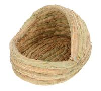 DIKACA Handmade Woven Chicken Nest Box 21cm with Breeding Bed for Birds Dove Parrot Guinea Pig Shelter Grass House Cage Accessory