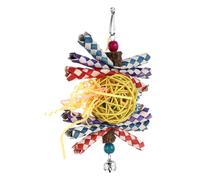 DIKACA Hanging Parrot Chewing Plaything with Crisp Sound for Birdcage Stimulating Foraging to Keep Birds Engaged and Reduce Destructive Behavior Single Color Random Random Color