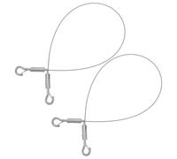 DIKACA Hanging Wire Kit Versatile Compatibility Stainless Steel Adjustable 2pcs with Secure Hanging Solution for Picture and Advertising Boards for Shop Displays and Home Decoration