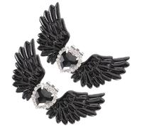 DIKACA Heart Rhinestone Shoe Clips with Angel Wing Design Elegant Boot Charms for Pumps and Boots Decorative Shoe Embellishments for Weddings Parties Proms and Special Occasions