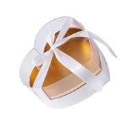 DIKACA Heart-shaped Fresh Flower Box with Stable Base for Valentine's Day Bouquet Display and Packaging Suitable for Roses Gypsophila Carnations Anniversary Mother's Day Birthday