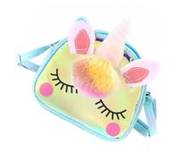 DIKACA Holographic Iridescent Unicorn Crossbody Bag for Materials Reasonable Capacity Shoulder Purse for School Leisure Shopping Vacation Blue Color