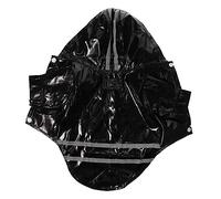 DIKACA Hooded Dog Raincoat with Reflective Strips for Dogs Reusable Poncho Lightweight Compact Design Keeps Pets Dry and Stylish in Rainy Weather