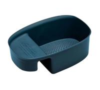 DIKACA Kitchen Sink Drain Basket Plastic Multifunctional Food Waste Strainer Drainer Storage Organizer for Cutlery and Kitchen Accessories Blue