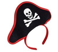 DIKACA Lightweight Pirate Hat Headband for Halloween and Masquerade Party Unique Hair Accessory for Cosplay and Themed Festivals Comfortable Fit for Women and Holiday Celebrations