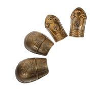 DIKACA Medieval Arm Guard Set for Adjustable Bronze Bracers and Wrist Guards Comfortable Roman Soldier Costume Accessory Protective Shoulder and Hand Covers for Role Play and Cosplay