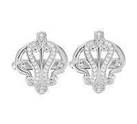 DIKACA Men's Crown Cufflinks Wedding Party Cufflinks Crown Design Shirt Studs for Men Shirt Buttons Cuff Links Wedding Novelty Copper Silver