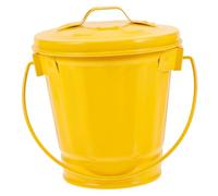 DIKACA Mini Desktop Trash Can with Lid Retro Iron Rubbish Bin for Kitchen Office and Tabletop Use Compact Garbage Container for Organizing Waste and Clutter