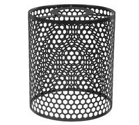 DIKACA Modern Minimalist Iron Pendant Lamp Shade Hollow Out Design Rustic Cover for Dining Bar Corridor Ceiling Light Unique Lampshades for Industrial and Contemporary Decor Matte Black