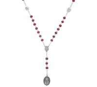 DIKACA Modern Rosary Beads Prayer Beaded Necklace for Women with Versatile Use and Alloy Wood Materials, for Daily Wear and Expressing Blessings on Special Occasions