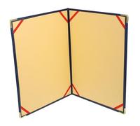 DIKACA Multi-Function Portfolio Organizer Binder with Paper Holding Board Large Blue Office File Folder for Business Interview Contract Signing Speech Scripts Event Poetry Recitation