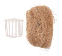 DIKACA Natural Jute Nesting Material for Finches and Parakeets with Safe Bedding, Mimics Wild Habitats, Includes Storage Basket, for Bird Cages and Breeding, Suitable for Cockatiels