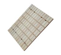 DIKACA Natural Wood Pet Scratch Board with Small Grooves Claw Grinding Deck for Hamsters Squirrels Small Pets Beige Square Design with Cage Fixing