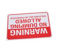 DIKACA No Dumping Iron Warning Sign with Legal Consequences Weather Resistant Private Property Reminder for Garden and Backyard Use Clear No Dumping Warning for Public and Residential