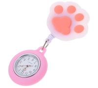 DIKACA Nurse Watch Cat Paw-Shaped Pocket Watch Clip-Watch Luminous for Nurses Students Exam Use