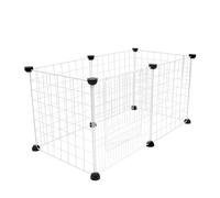 DIKACA Panel Pet House Cage with Door Portable Wire Fence for Small Dogs and Cats Indoor Dog Kennel Playpen Easy Assembly Pet Enclosure for Home and Shop Use Random Color