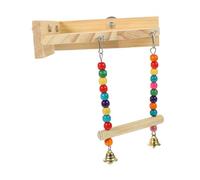 DIKACA Parrot Triangular Platform Perch for Conures Bird Cage Accessory Exercise Swing Stand Easy Installation Chewing Molar for Caged Birds
