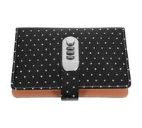 DIKACA Password Lock Money Saving Binder with 100 Pu Cash Envelopes, Small Lockable Savings Challenge Book for Personal Finance and Budget Planning, Waterproof Black Bill Holder